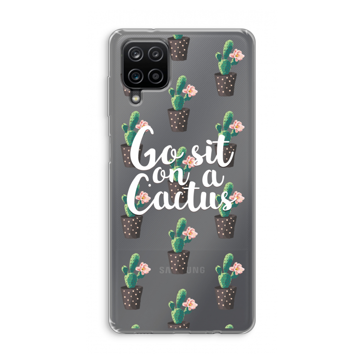 Cactus quote: Samsung Galaxy A12 Transparant Hoesje