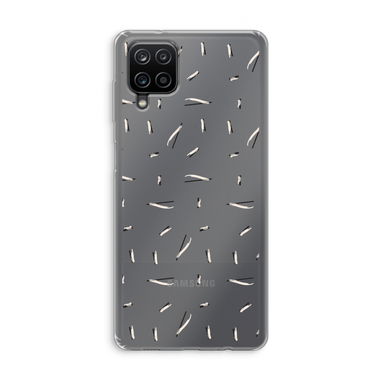 Hipster stripes: Samsung Galaxy A12 Transparant Hoesje