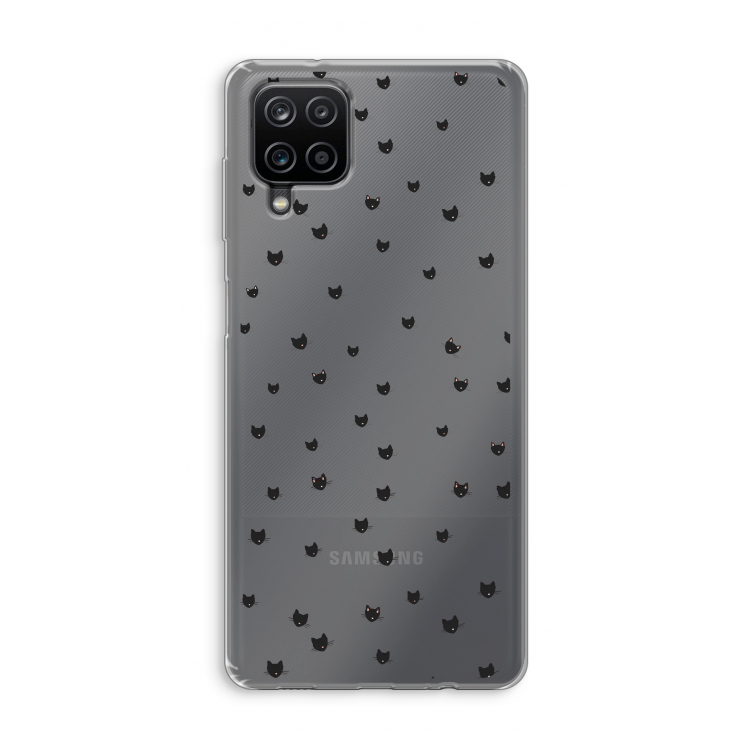 Kleine kattenkopjes: Samsung Galaxy A12 Transparant Hoesje
