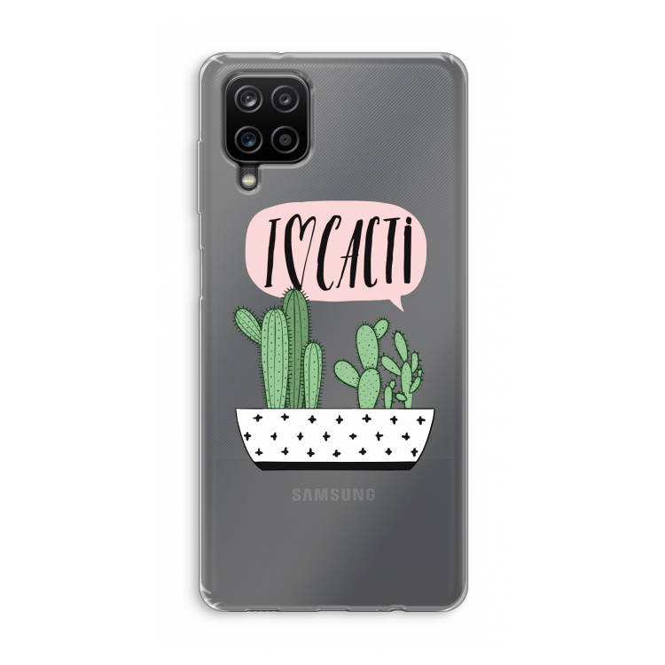 I love cacti: Samsung Galaxy A12 Transparant Hoesje