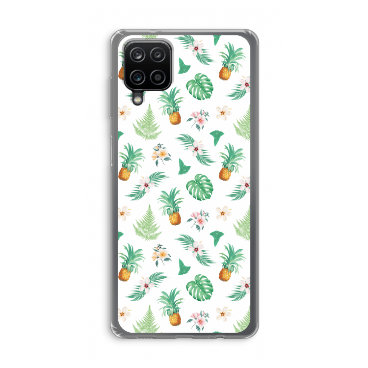 Ananas bladeren: Samsung Galaxy A12 Transparant Hoesje