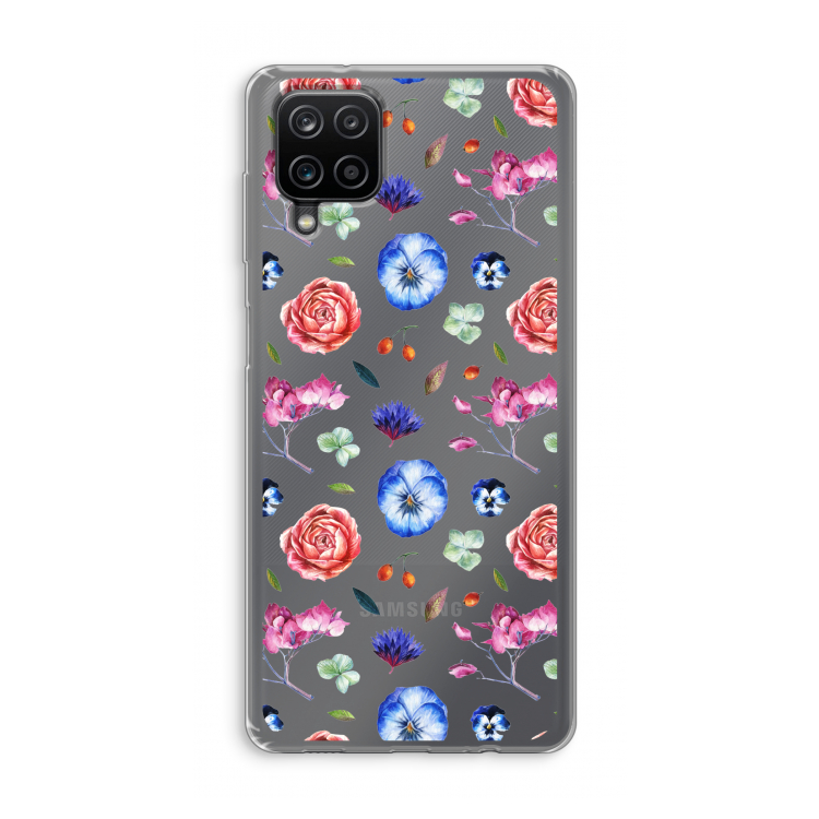 Bloemetjes: Samsung Galaxy A12 Transparant Hoesje