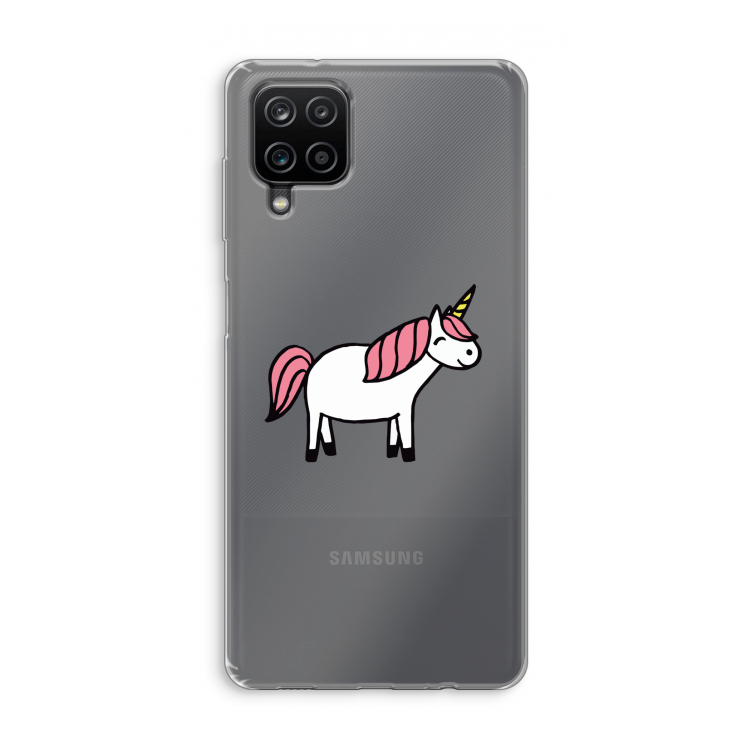 Eenhoorn: Samsung Galaxy A12 Transparant Hoesje