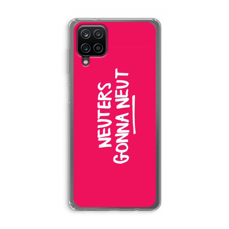 Neuters (roze): Samsung Galaxy A12 Transparant Hoesje