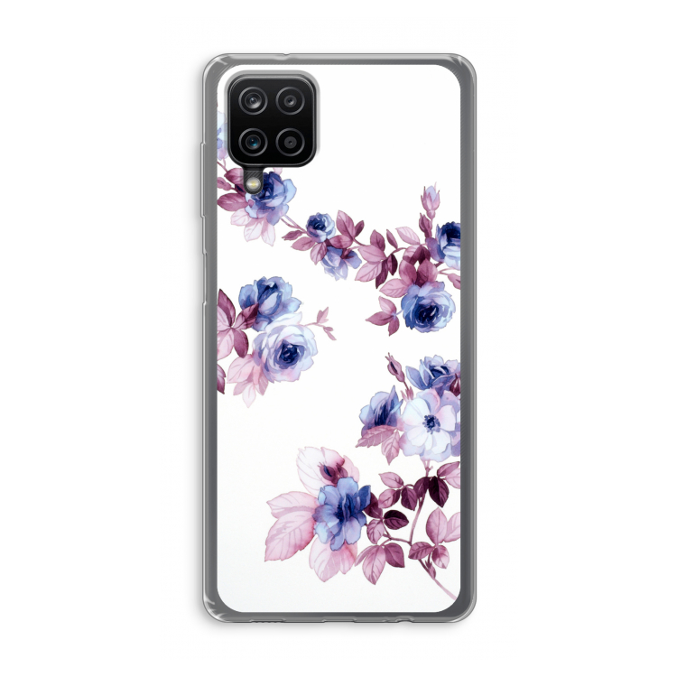 Waterverf bloemen: Samsung Galaxy A12 Transparant Hoesje