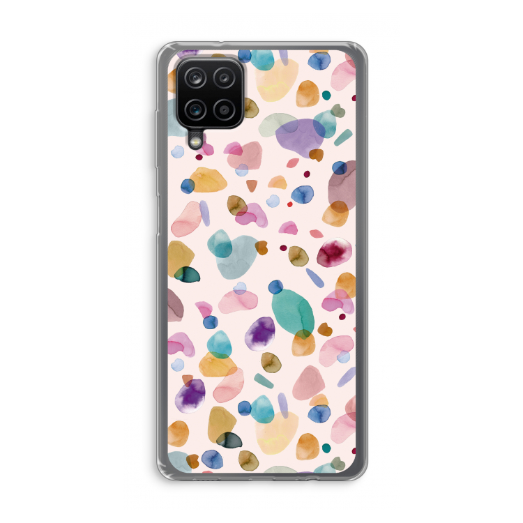 Terrazzo Memphis Pink: Samsung Galaxy A12 Transparant Hoesje