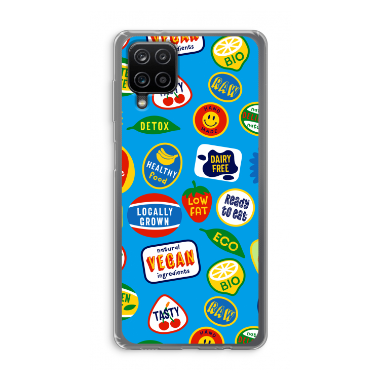 Fruitsticker: Samsung Galaxy A12 Transparant Hoesje