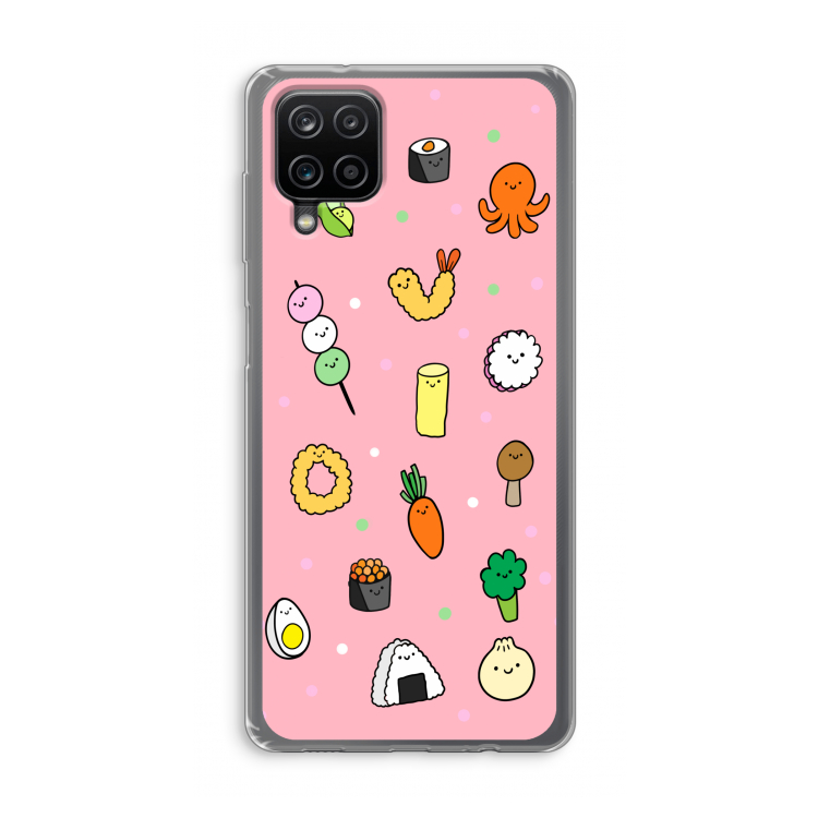 Happy bento friends: Samsung Galaxy A12 Transparant Hoesje