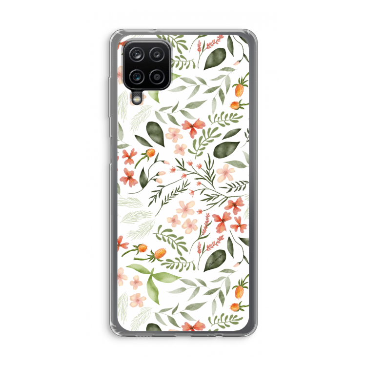 Sweet little flowers: Samsung Galaxy A12 Transparant Hoesje