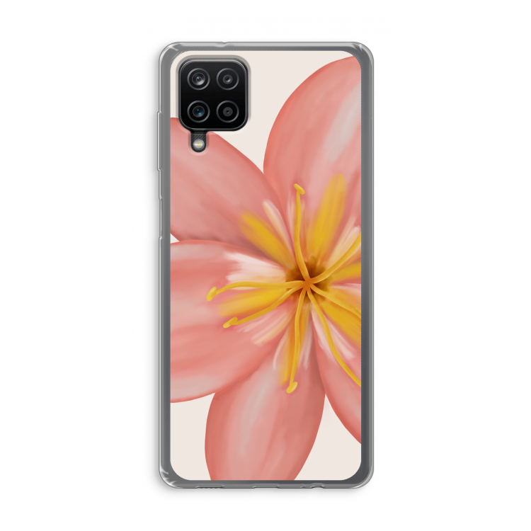 Pink Ellila Flower: Samsung Galaxy A12 Transparant Hoesje