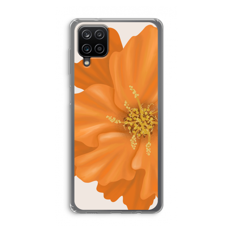 Orange Ellila flower: Samsung Galaxy A12 Transparant Hoesje