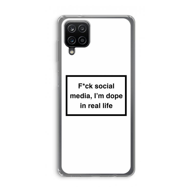 I'm dope: Samsung Galaxy A12 Transparant Hoesje