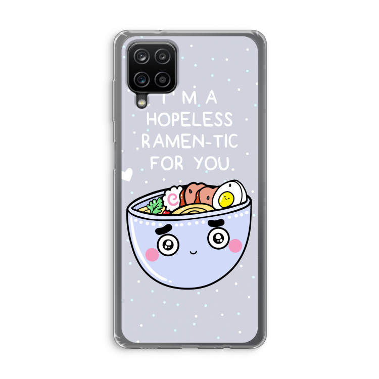 I'm A Hopeless Ramen-Tic For You: Samsung Galaxy A12 Transparant Hoesje
