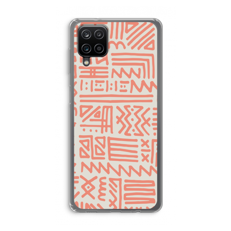Marrakech Pink: Samsung Galaxy A12 Transparant Hoesje