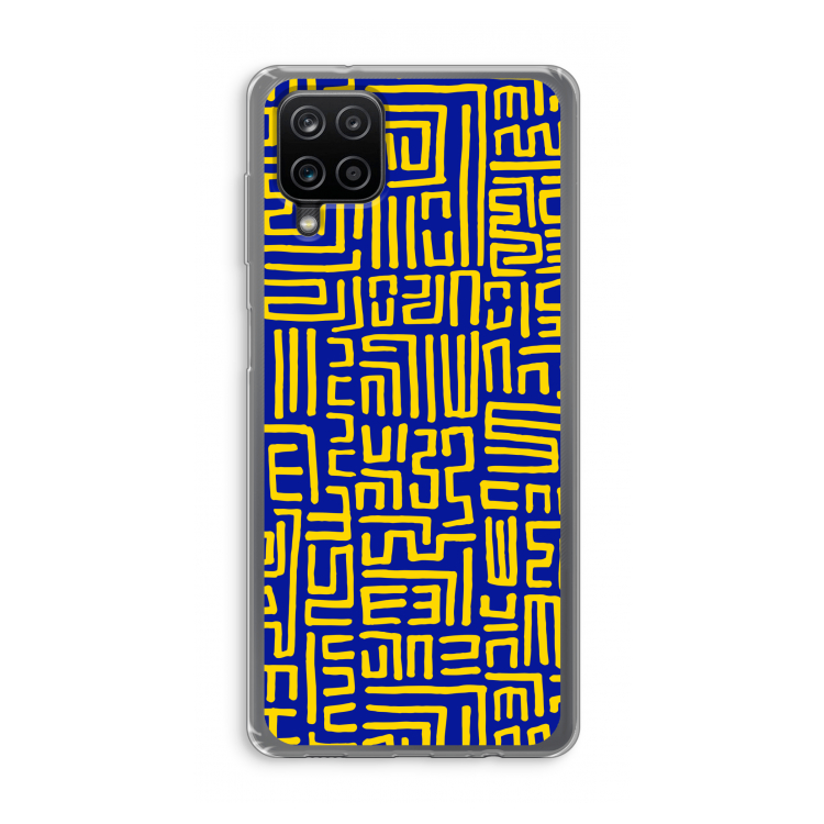 Majorelle Blue Print: Samsung Galaxy A12 Transparant Hoesje