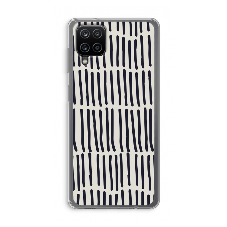 Moroccan stripes: Samsung Galaxy A12 Transparant Hoesje