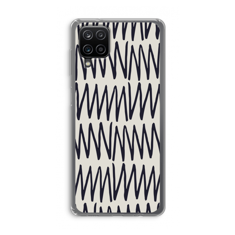 Marrakech Zigzag: Samsung Galaxy A12 Transparant Hoesje