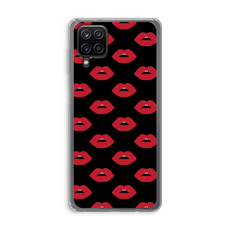 Lips: Samsung Galaxy A12 Transparant Hoesje