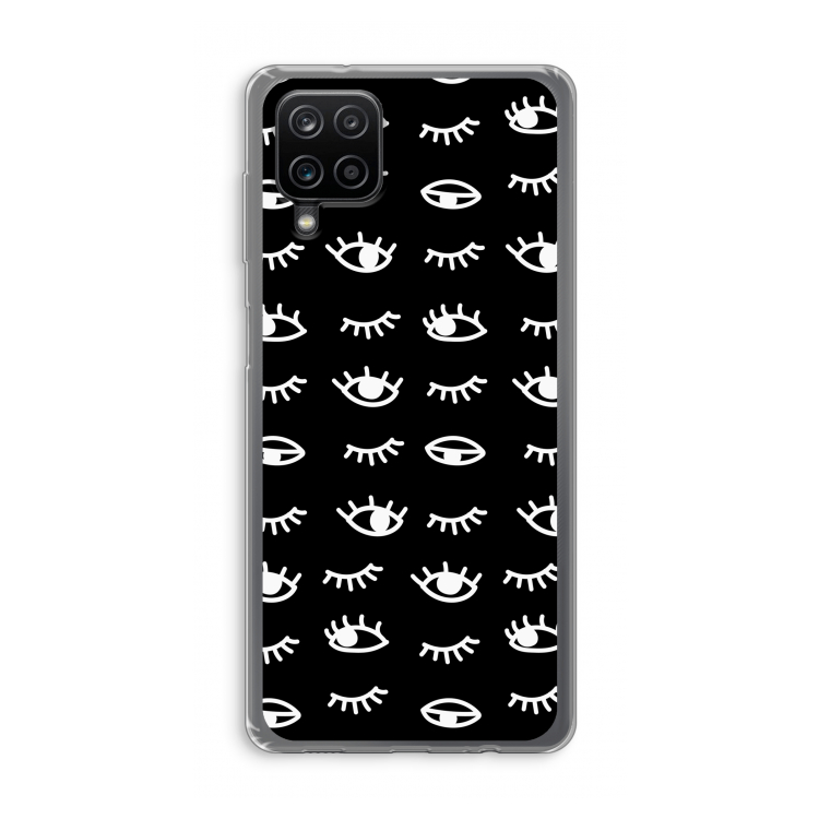 Eye pattern #3: Samsung Galaxy A12 Transparant Hoesje
