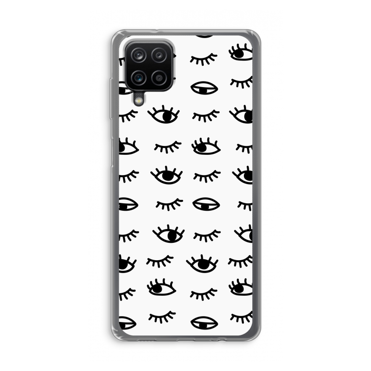 Eye pattern #2: Samsung Galaxy A12 Transparant Hoesje