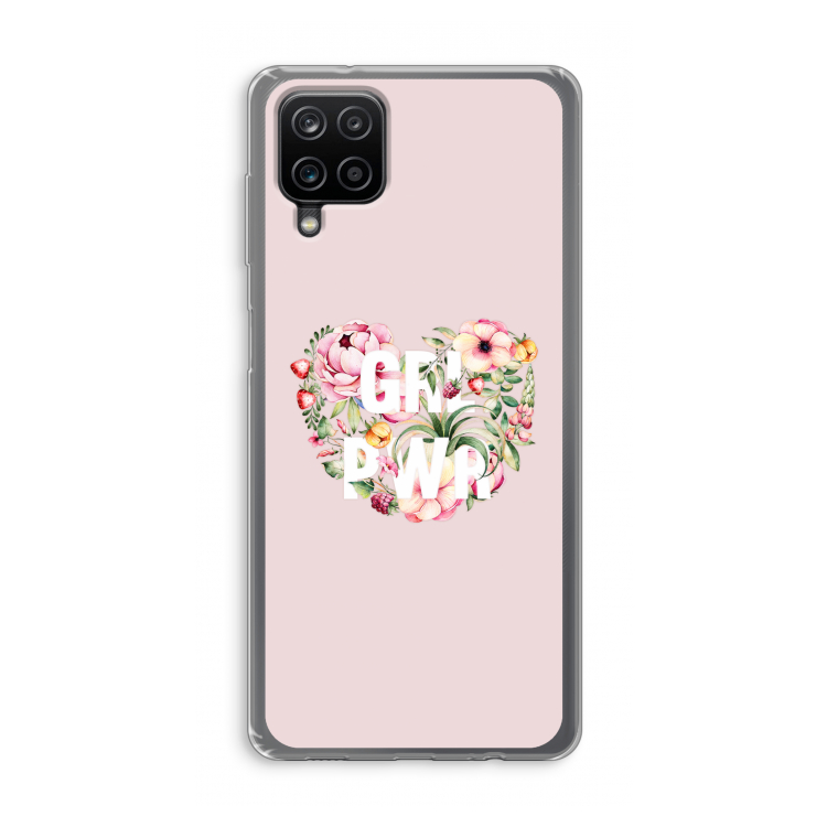 GRL PWR Flower: Samsung Galaxy A12 Transparant Hoesje