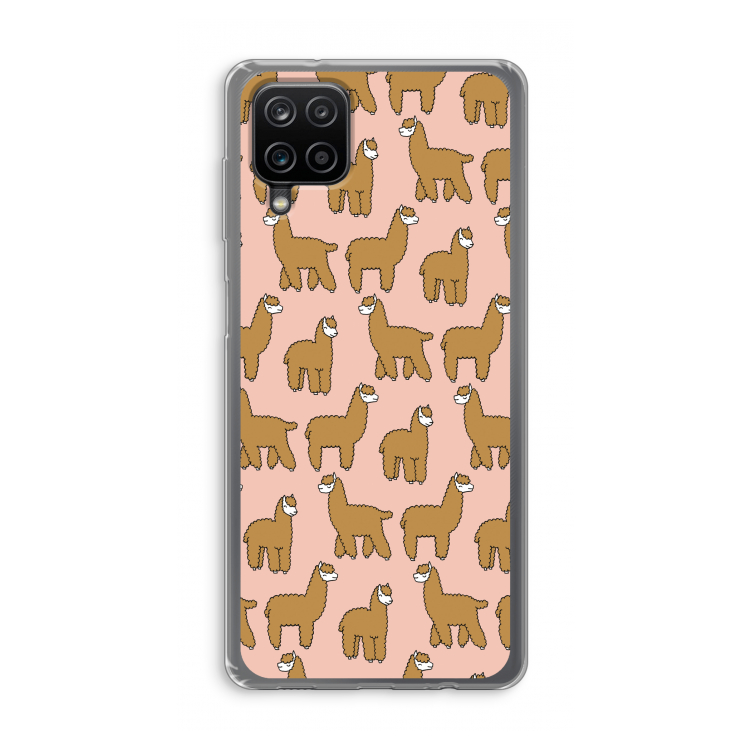 Alpacas: Samsung Galaxy A12 Transparant Hoesje
