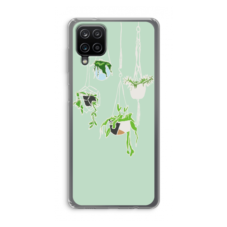 Hang In There: Samsung Galaxy A12 Transparant Hoesje