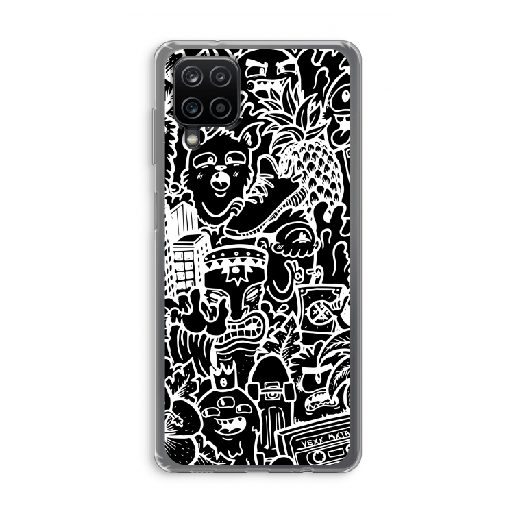Vexx Black Mixtape: Samsung Galaxy A12 Transparant Hoesje
