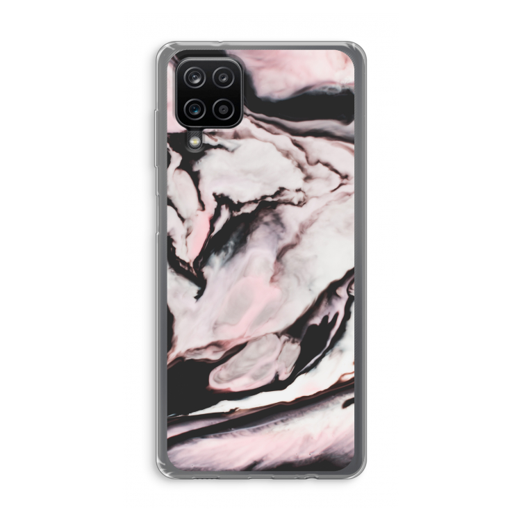 Roze stroom: Samsung Galaxy A12 Transparant Hoesje