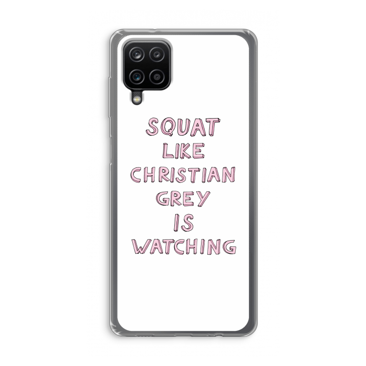 Christian Grey: Samsung Galaxy A12 Transparant Hoesje