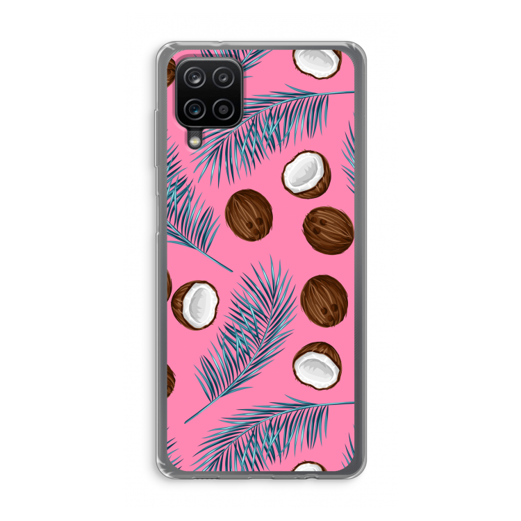 Kokosnoot roze: Samsung Galaxy A12 Transparant Hoesje