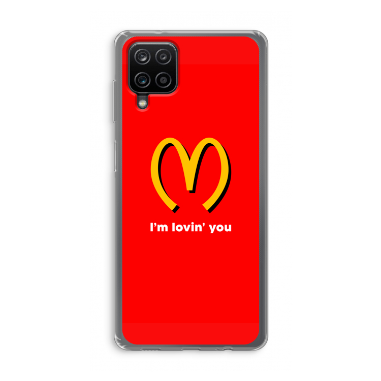 I'm lovin' you: Samsung Galaxy A12 Transparant Hoesje