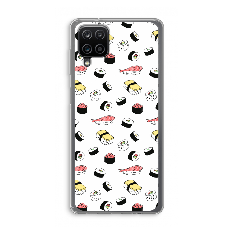 Sushi time: Samsung Galaxy A12 Transparant Hoesje