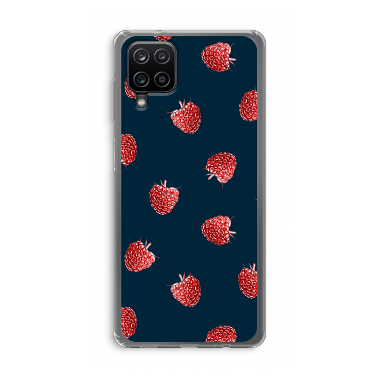 Framboosjes: Samsung Galaxy A12 Transparant Hoesje