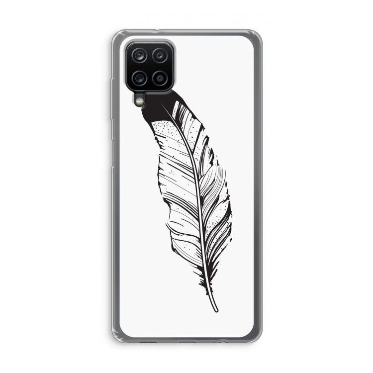 Pluim: Samsung Galaxy A12 Transparant Hoesje