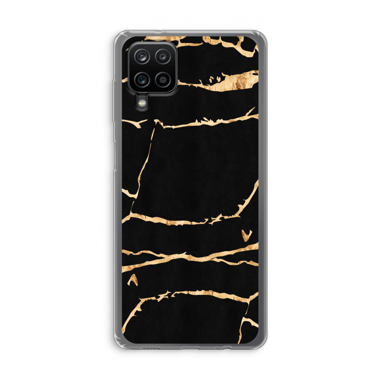 Gouden marmer: Samsung Galaxy A12 Transparant Hoesje