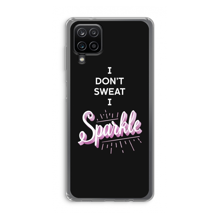 Sparkle quote: Samsung Galaxy A12 Transparant Hoesje