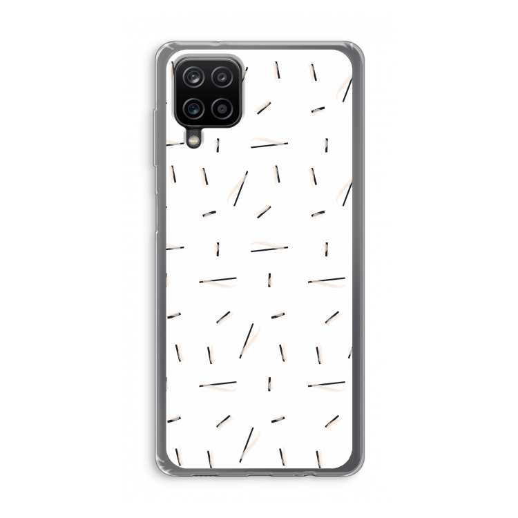Hipster stripes: Samsung Galaxy A12 Transparant Hoesje