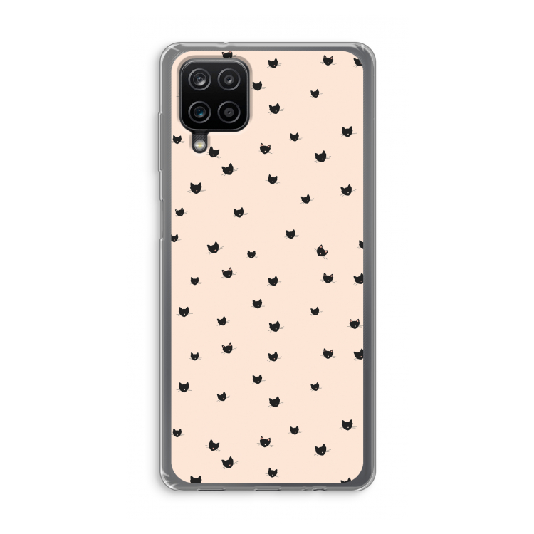 Kleine kattenkopjes: Samsung Galaxy A12 Transparant Hoesje