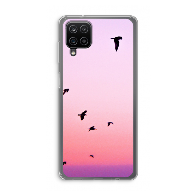 Fly away: Samsung Galaxy A12 Transparant Hoesje