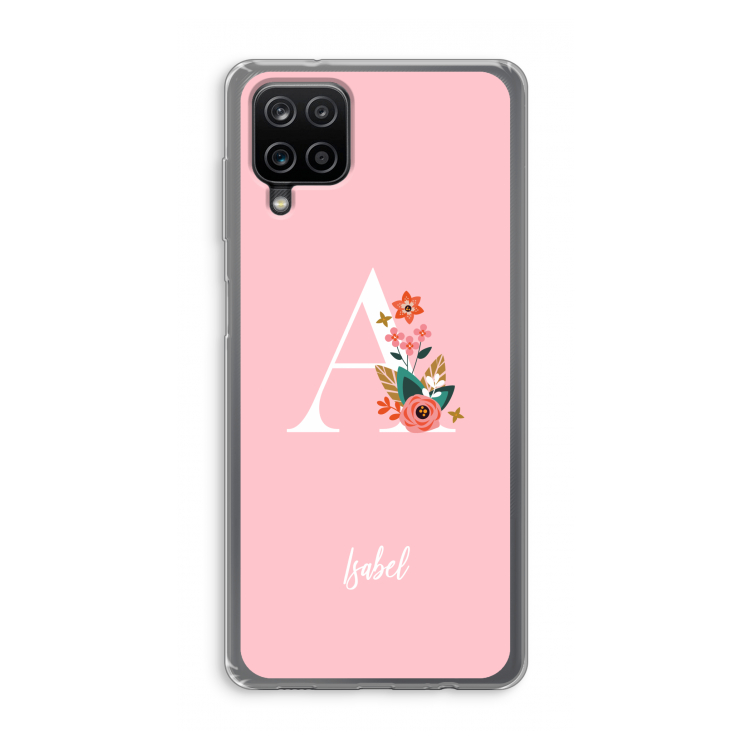 Pink Bouquet: Samsung Galaxy A12 Transparant Hoesje