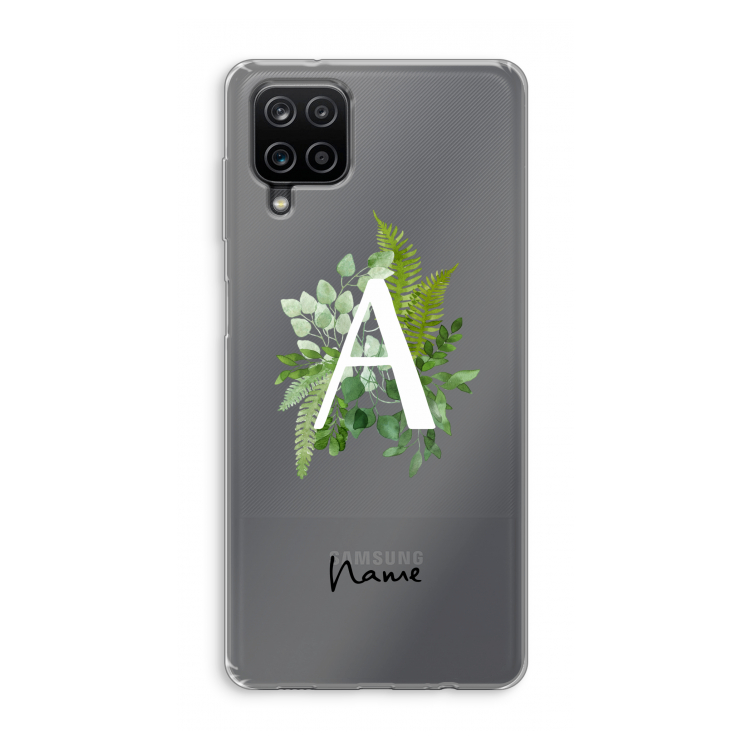 Green Brush: Samsung Galaxy A12 Transparant Hoesje