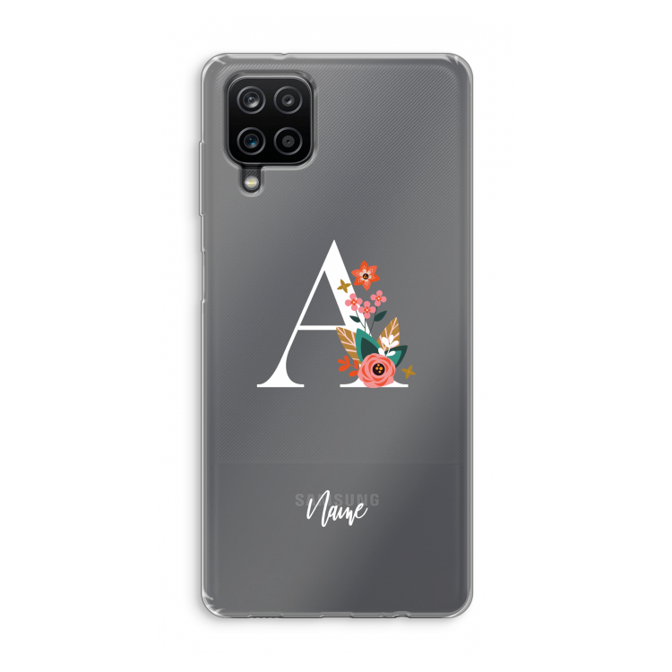 Pink Bouquet: Samsung Galaxy A12 Transparant Hoesje