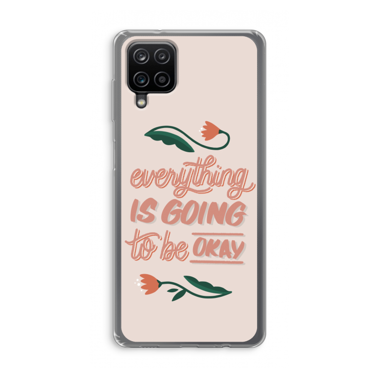 Optimistic flower girl: Samsung Galaxy A12 Transparant Hoesje