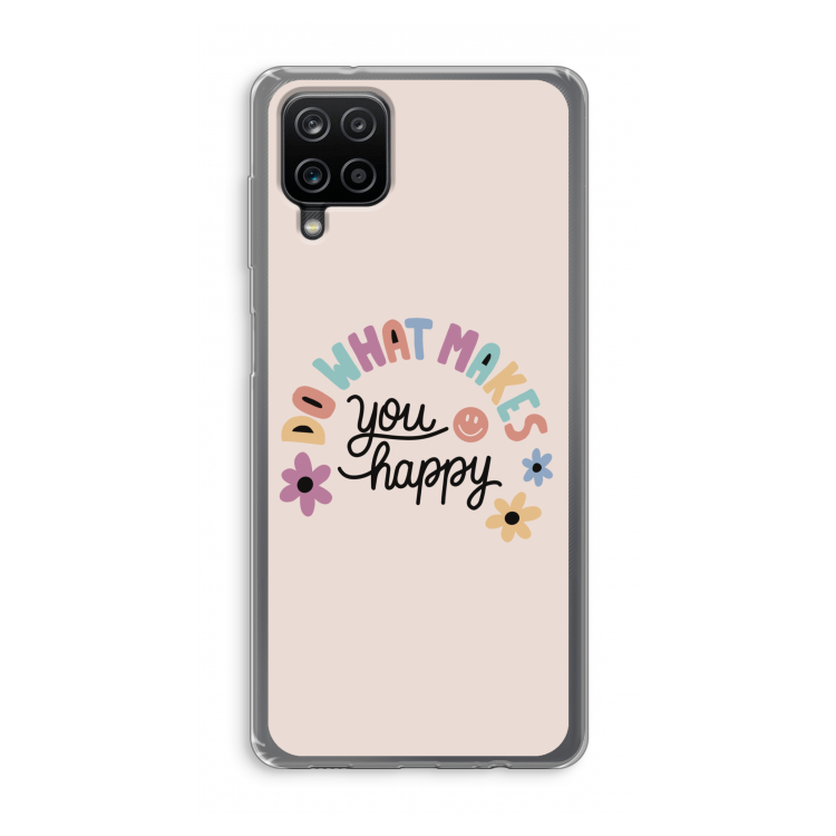 Happy days: Samsung Galaxy A12 Transparant Hoesje