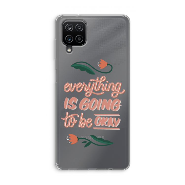 Optimistic flower girl: Samsung Galaxy A12 Transparant Hoesje