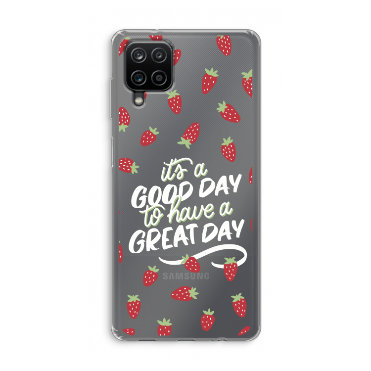 Don't forget to have a great day: Samsung Galaxy A12 Transparant Hoesje