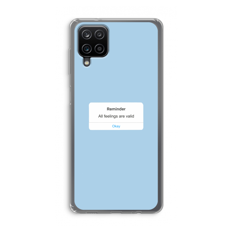 Reminder: Samsung Galaxy A12 Transparant Hoesje