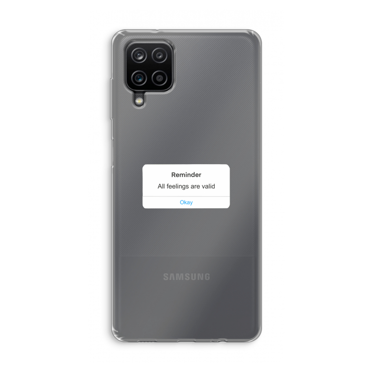 Reminder: Samsung Galaxy A12 Transparant Hoesje