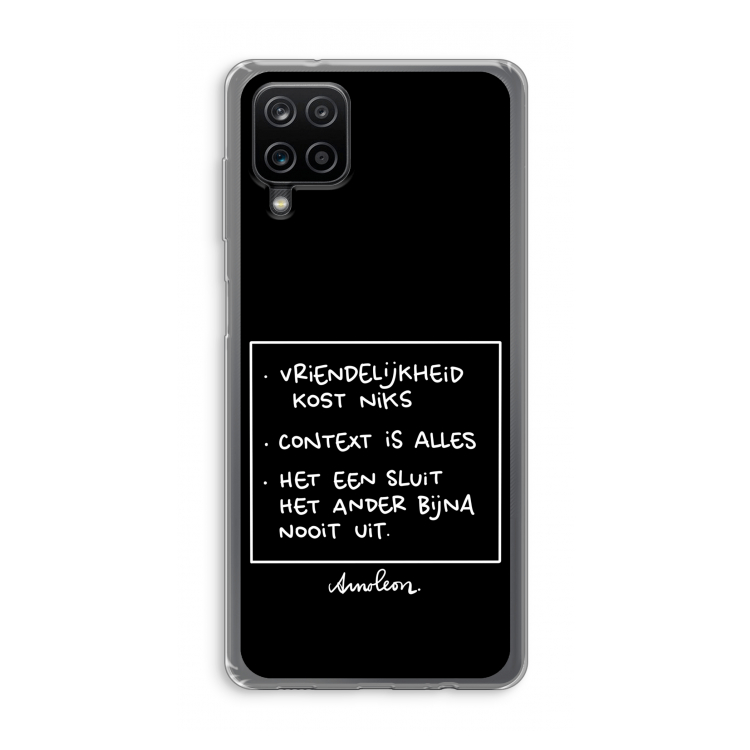 Mijn Motto's: Samsung Galaxy A12 Transparant Hoesje